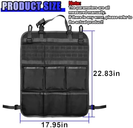 Tactical Molle Panel Car Seat Back Organizer, Waterproof Car Front Seat - Image 2