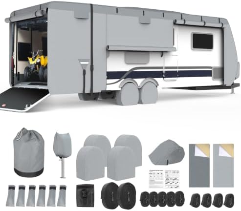 Mofeez RV Cover, 24-27ft Travel Trailer Cover, Heavy Duty 7 Layer Top Anti-UV - Image 2