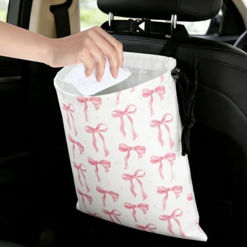 Pink Bow Car Trash Bag - Image 6