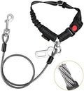 Chew Proof Dog Car Seat Belt, 2 in 1 Steel Cable Dog Car Accessories Headrest by CHZUOBER