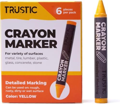 Universal Crayon Wax Marker for Industrial and Craft Detailed Marking on Lumber by Trustic