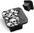 Hitch Cover Fits for 2 Inch Hitch Black and White Skull Floral Trailer Hitch by Unknown