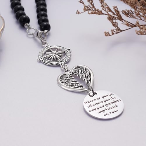 Guardian Angel Rearview Mirror Charm, Wherever You Go Whatever You Do May Your - Image 3