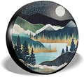Mountains Nature Scenery Spare Tire Cover Star Lake Landscape Wheel Protectors by Siski