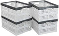 Teyyvn 4-Pack Collapsible Milk Crates, 15L Plastic Stackable Storage Bins by Teyyvn