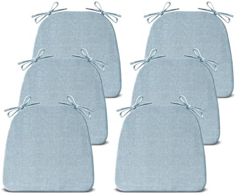 IASEAHK Chair Cushions for Dining Chairs Set of 6, Non Slip Kitchen Chair Pads by IASEAHK