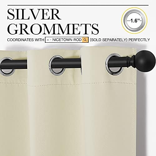 NICETOWN Kitchen Curtains for Decoration, 2 Panels, W42 x L68-inch - Image 3