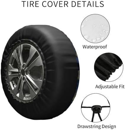 Starry Night Camping Spare Tire Cover SUV Trailer Truck RV 17 Inch - Image 4