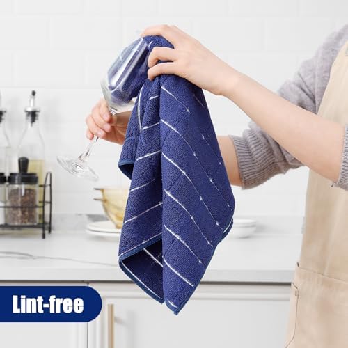 Homaxy Microfiber Kitchen Towels and Dishcloths Sets, 12 Pack - Image 4