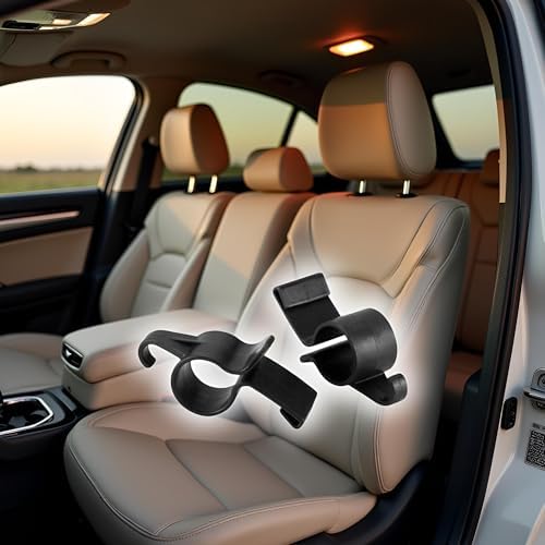 Jowxsx 2 Pcs Black Car Umbrella Holder, Trunk Hooks Hanger Clip, Universal - Image 3
