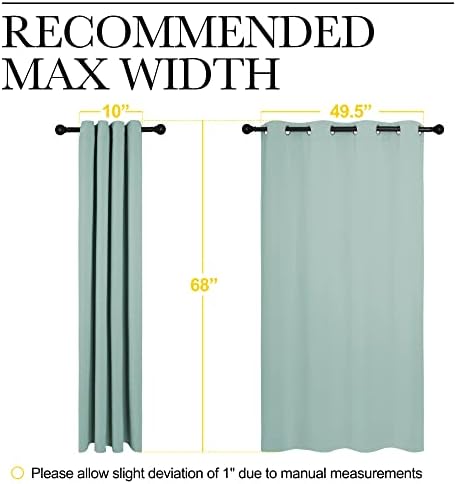 NICETOWN Bedroom Blackout Curtain Panels, 1 Pair, 55 by 68-inch - Image 7