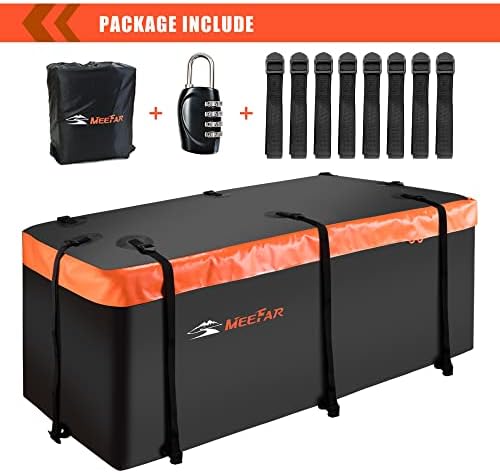 Hitch Mount Cargo Carrier Bag 100% Waterproof 19.7 Cubic Feet Luggage Rack - Image 3