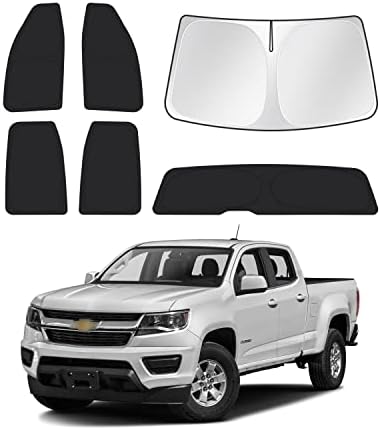 Canvcle Windshield Sun Shade for 2015-2022 Chevrolet/Chevy Colorado 4 Door Side by Canvcle