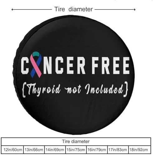 Generic Thyroid Awareness Cancer Tire Covers, Dust-Proof Weatherproof Wheel - Image 3