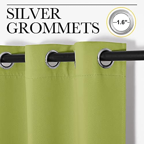 NICETOWN Thermal Insulated Curtains, 1 Pair, 42 x 63-in, Fresh Green - Image 3