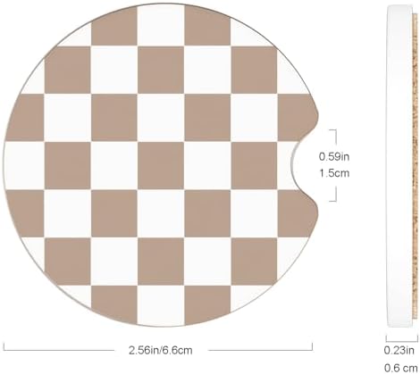 Ceramic Car Coasters – Absorbent Car Cup Holder Coaster Set - Image 6