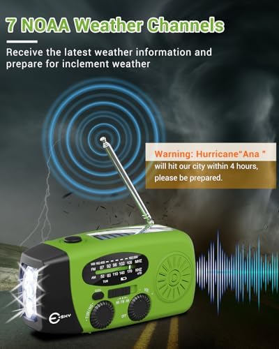 Esky Emergency Hand Crank Radio 7400mAh - Image 2