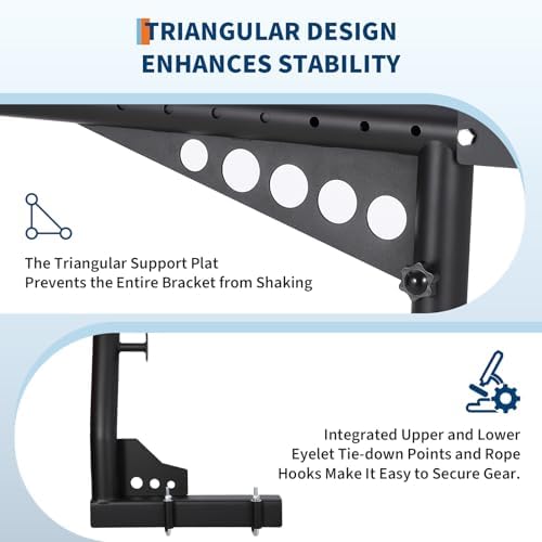 Adjustable Steel Truck Ladder Rack, 1000 Lbs Capacity, Pick-Up Truck Bed Ladder - Image 5