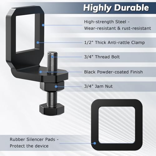 2" Anti Rattle Hitch Clamp, Heavy Duty Hitch Tightener - Image 4