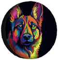 Colorful German Shepherd Dog Spare Tire Cover Pet Animal Wheel Protectors by GUGLILI