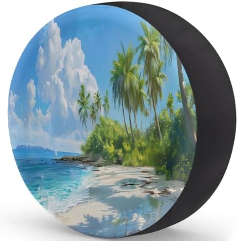 Summer Beach Sea Spare Tire Cover Dust-Proof Wheel Protector - Image 2