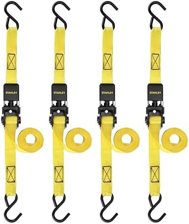 STANLEY S9500 Black/Yellow 1" x 10' Ratchet Straps by STANLEY