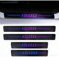Door Sill Protectors for RAM 1500, Carbon Fiber Leather Style Scuff Plates by Unknown