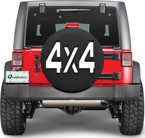 Quadratec Spare Tire Cover, 4x4 Off-Road Logo Graphic by Quadratec