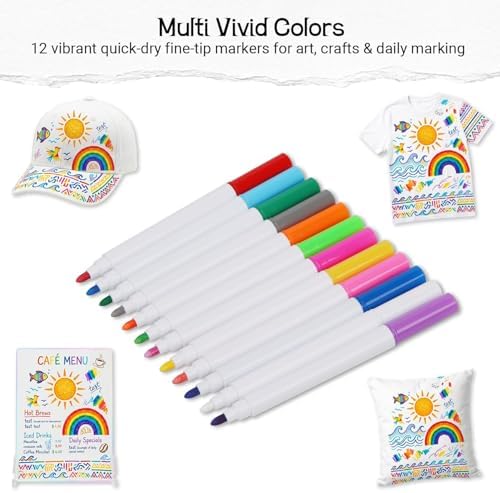 12 PCS Dark Green Liquid Chalk Markers, Fine Tip Neon Erasable Pens - Image 4