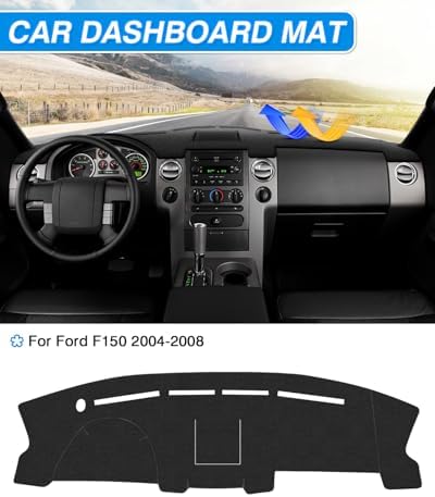 Cartist Black Dash Cover for Ford F-150 F150 2004-2008 Dashboard Cover Mat - Image 3