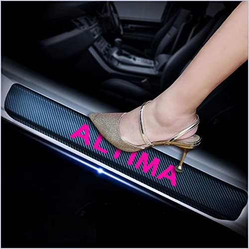 4Pcs Car Door Sill Protector for Nissan Altima, Carbon Fiber Anti-Scratch Guard by Unknown