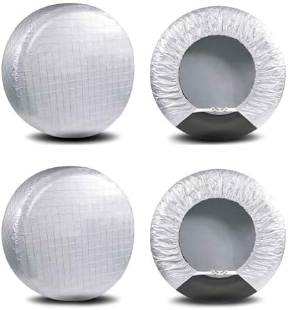 Tire Covers Set of 4, Waterproof Anti-UV Sun Snow Rain Tire Covers by Amfor