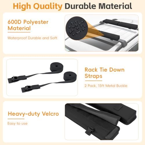 Universal Car Soft Roof Rack Pads Luggage Carrier Rack - Image 4