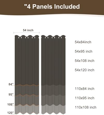 Outdoor Curtains for Patio Waterproof Rod Pocket 4 Pcs 54x84 Inch Cream - Image 6