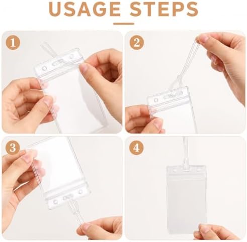 50Pcs Clear Plastic Luggage Tag Straps Worm Loops - Image 3