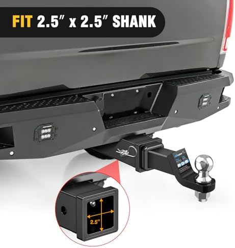 Nilight Hitch Adapter 2.5" x 10" Combo Bar Trailer Receiver Tube | Weld-on Raw - Image 6