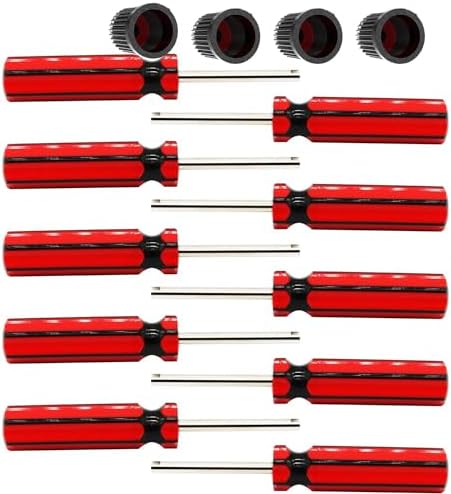 10 Pcs 6523339 Valve Core Removal Tool w/4 Tire Valve dust Cap Automotive Car - Image 2
