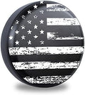 Black White Vintage American Flag Spare Tire Cover Protectors Weatherproof by Jusen