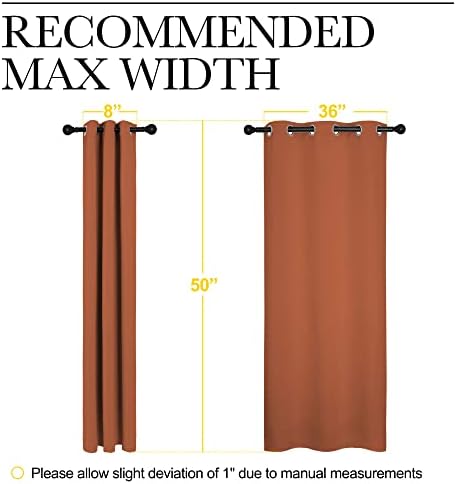 NICETOWN Bedroom Curtains 50 inches Long, Privacy and Thermal Insulated - Image 7