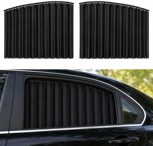 Car Side Window Sun Shade, Retractable Privacy Curtain by Unknown