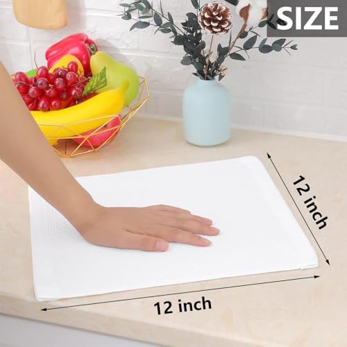 Homaxy 100% Cotton Waffle Weave Kitchen Dish Cloths 12-Pack - Image 5