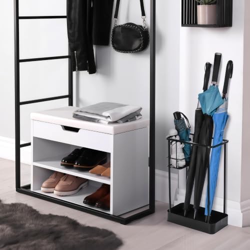 Metal Umbrella Stand, Rectangle Free Standing Holder - Image 7