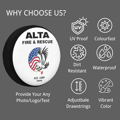 PVC Leather Custom Spare Tire Cover, Durable Personalized Tire Cover - Image 5