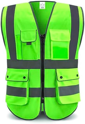 XIAKE Reflective Safety Vest for Men & Women High Visibility Class 2 Vest by XIAKE