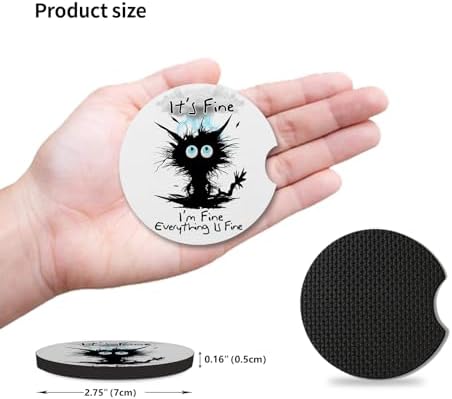 2 Pack Car Cup Holders, Universal Auto Anti Slip Insert Coaster, Rubber Car - Image 4