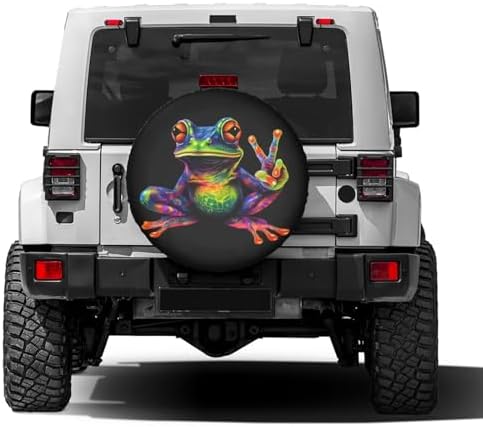 Delerain Peace Colorful Frog Spare Tire Covers - Image 2