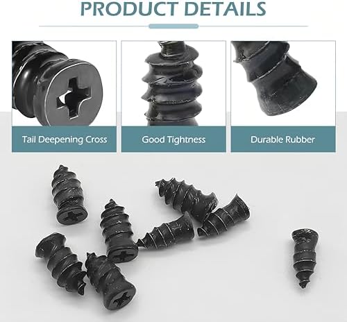 60 PCS Tire Repair Rubber Nail, Vacuum Tire Repair Kits Spiral Rubber Screws - Image 3