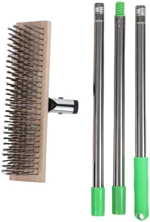 GOWENIC Floor Brush with Telescopic Handle, Stainless Steel Wire Scrubbing Brush - Image 6