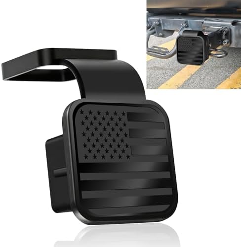 Universal Flag Tow Hitch Covers, Receiver Tube Hitch Plug, American Flag Rubber by Unknown