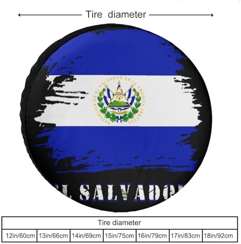 Generic Vintage El Salvador Flag Tire Covers, Dust-Proof Weatherproof Wheel - Image 3